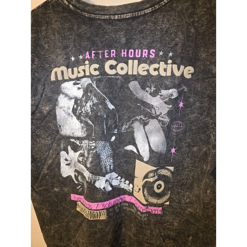Retro Concert Tee T-shirt After Hours Music Collective Size Medium M Crop